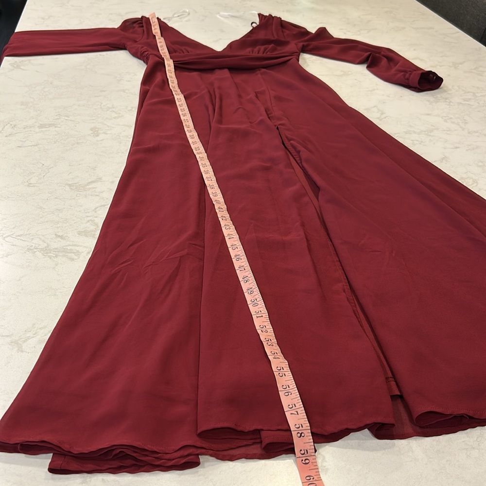 Lulu's Love You So Burgundy Long Sleeve Maxi Dress - Picture 14 of 16